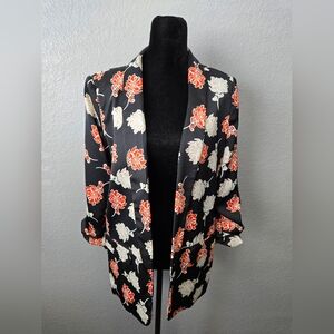Calvin Klein Black Floral Blazer